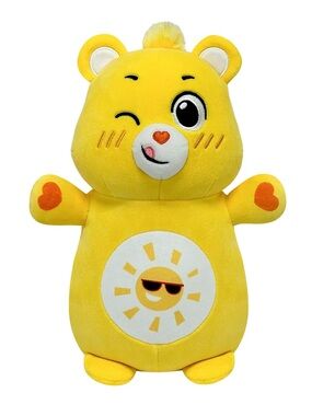 Squishmallow X Care Bears Plush- hug meeYellow Winking Sun Bear Soft Toy